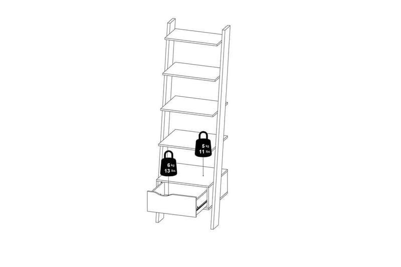 Hostafranc Bokhylla 180 cm - Natur - Förvaring - Hylla - Bokhylla