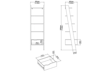 Hostafranc Bokhylla 180 cm - Natur - Förvaring - Hylla - Bokhylla