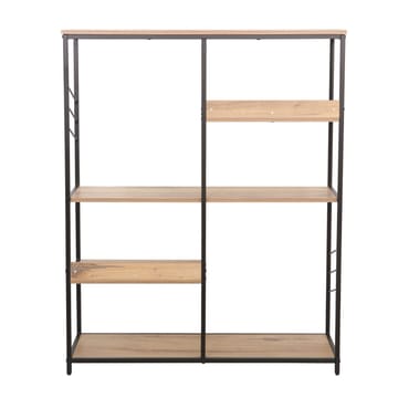 Hylla Dimitra 100x30x124 cm - ljust rustikt trä/svart - Förvaring - Hylla - Hyllplan & hyllkonsol