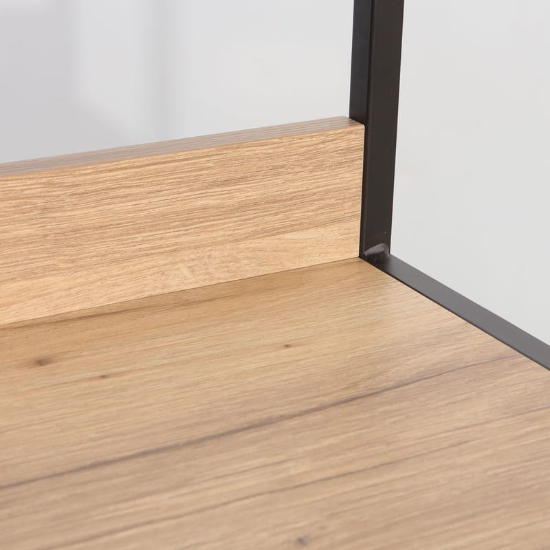 Hylla Dimitra 40x40x124 cm - ljust rustikt trä/svart - Förvaring - Hylla - Hyllplan & hyllkonsol