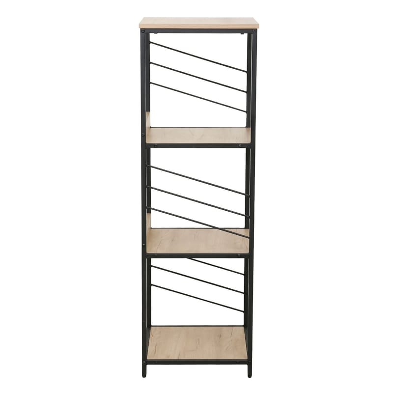 Hylla Dimitra 40x40x124 cm - ljust rustikt trä/svart - Förvaring - Hylla - Hyllplan & hyllkonsol