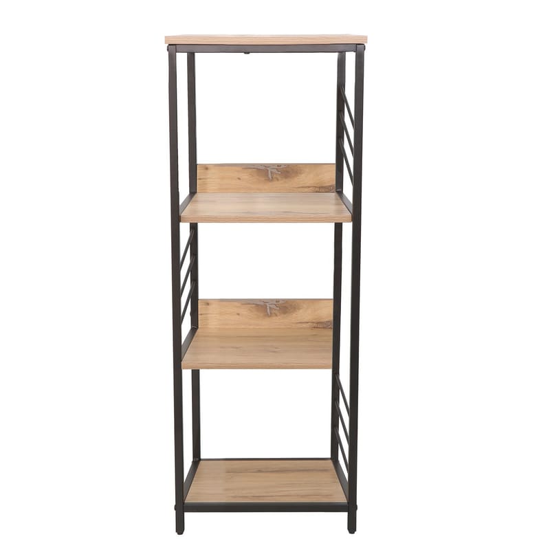 Hylla Dimitra 40x40x124 cm - ljust rustikt trä/svart - Förvaring - Hylla - Hyllplan & hyllkonsol