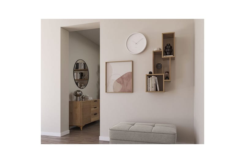 Hylla Eltap Alitty 96x25x46 cm laminerad spånskiva - Artisan Ek - Förvaring - Hylla - Vägghylla