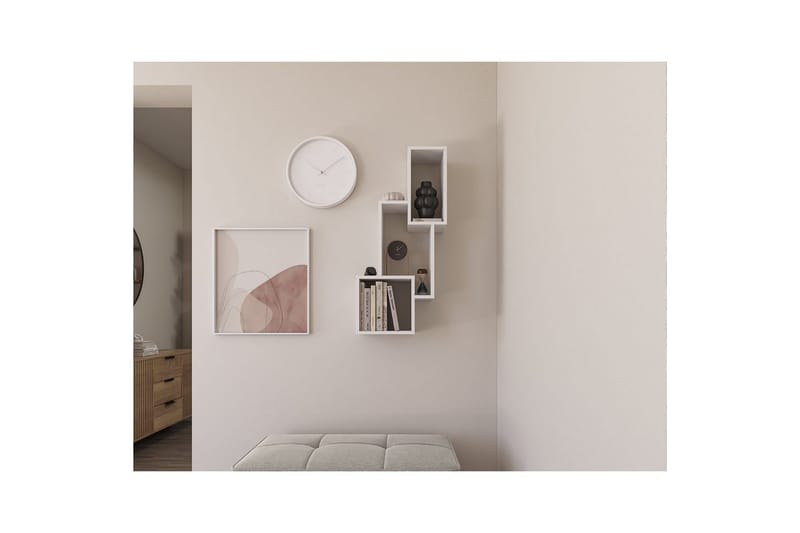 Hylla Eltap Alitty 96x25x46 cm laminerad spånskiva - Vit - Förvaring - Hylla - Vägghylla
