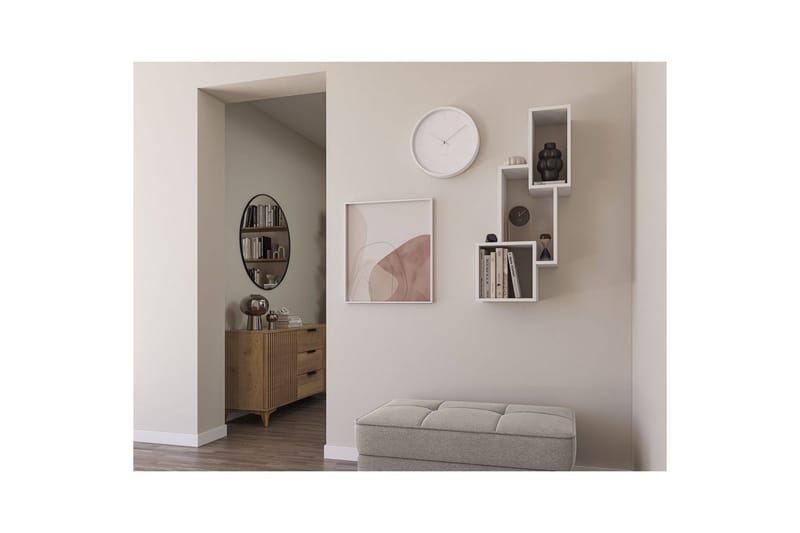 Hylla Eltap Alitty 96x25x46 cm laminerad spånskiva - Vit - Förvaring - Hylla - Vägghylla