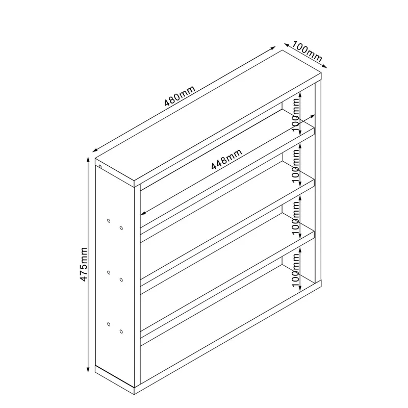 Hylla Lester Ljus melamin 48x10x47 cm - ljus melamin - Förvaring - Hylla - Vägghylla