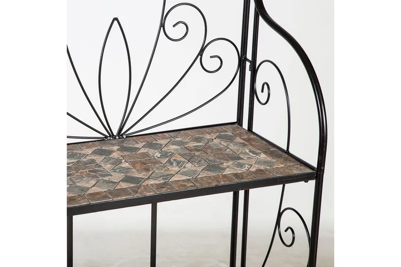 Hylla Mosaic 60x30xh128 cm 3-Lags Mörkgrå/Brun - Utemöbler - Övrigt utemöbler - Tillbehör utomhus - Hyllor