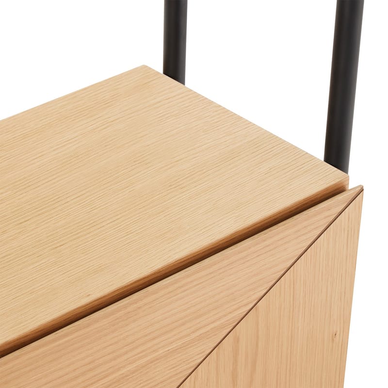 Hylla Nate ek 125,5x32x117 cm - ek/svart - Förvaring - Hylla - Hyllplan & hyllkonsol