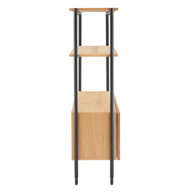 Hylla Nate ek 125,5x32x117 cm - ek/svart - Förvaring - Hylla - Hyllplan & hyllkonsol