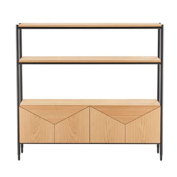 Hylla Nate ek 125,5x32x117 cm - ek/svart - Förvaring - Hylla - Hyllplan & hyllkonsol
