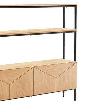 Hylla Nate ek 125,5x32x117 cm - ek/svart - Förvaring - Hylla - Hyllplan & hyllkonsol