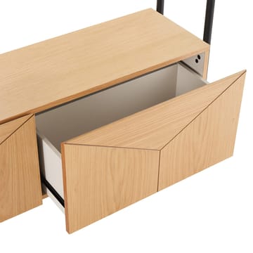 Hylla Nate ek 125,5x32x117 cm - ek/svart - Förvaring - Hylla - Hyllplan & hyllkonsol
