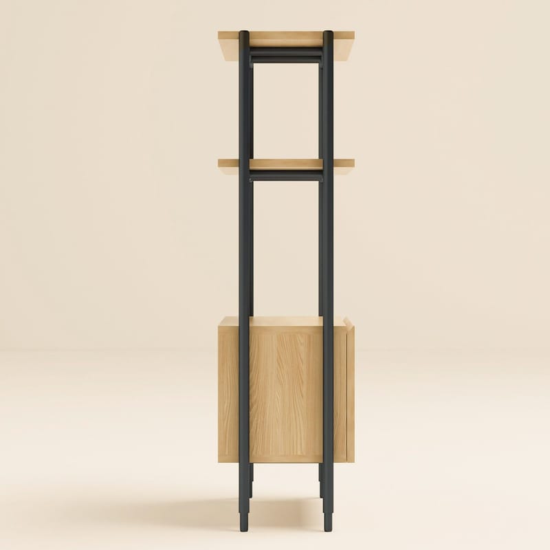 Hylla Nate ek 65,5x32x117 cm - ek/svart - Förvaring - Hylla - Hyllplan & hyllkonsol