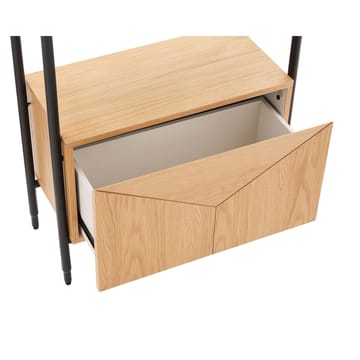 Hylla Nate ek 65,5x32x117 cm - ek/svart - Förvaring - Hylla - Hyllplan & hyllkonsol