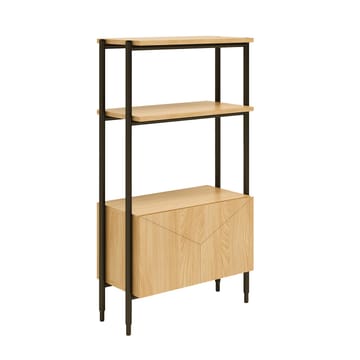 Hylla Nate ek 65,5x32x117 cm - ek/svart - Förvaring - Hylla - Hyllplan & hyllkonsol