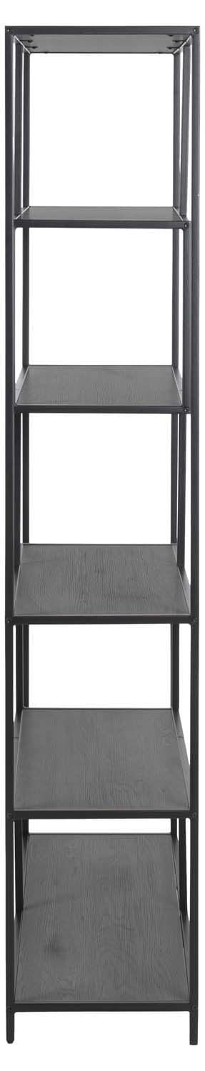Hylla Seaford 114x35x185 cm - Svart - Förvaring - Hylla - Bokhylla