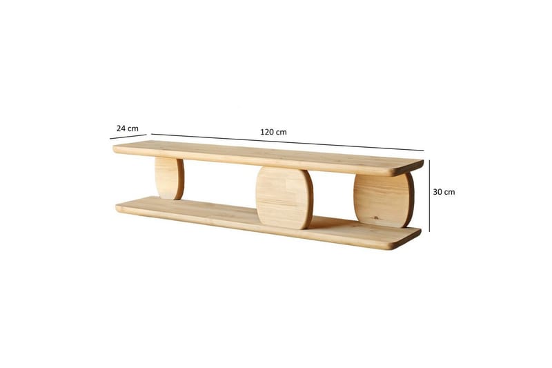 Hyllor Homitis Vägghylla Cascais Ek Medium Colored Wood - Förvaring - Hylla - Vägghylla