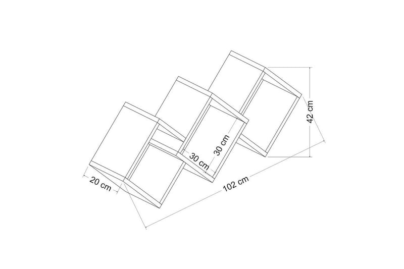 Hyllor NO_BRAND Galaktika Hylla 102x20 cm Vit - Förvaring - Hylla - Vägghylla