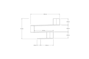 Hyllor Rollingford Hylla 120x20 cm Vit - Förvaring - Hylla - Vägghylla