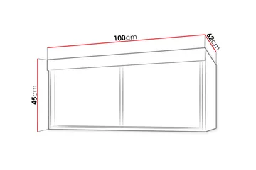 Szaf Hyllförvaring 62x100 cm till Garderob LED-belysning - Vit - Förvaring - Hylla - Hyllplan & hyllkonsol