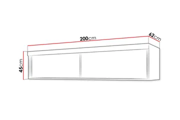 Szaf Hyllförvaring 62x200 cm till Garderob LED-belysning - Vit - Förvaring - Hylla - Hyllplan & hyllkonsol