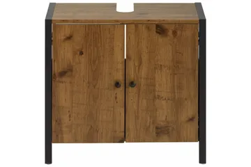 Brayden Tvättställ 60 cm - Brun/Svart - Hus & renovering - Kök & bad - Badrum - Badrumsmöbler & badrumsinredning - Tvättställsskåp & kommod