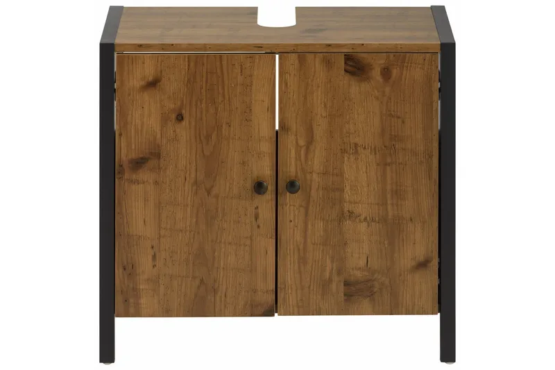 Brayden Tvättställ 60 cm - Brun/Svart - Hus & renovering - Kök & bad - Badrum - Badrumsmöbler & badrumsinredning - Tvättställsskåp & kommod