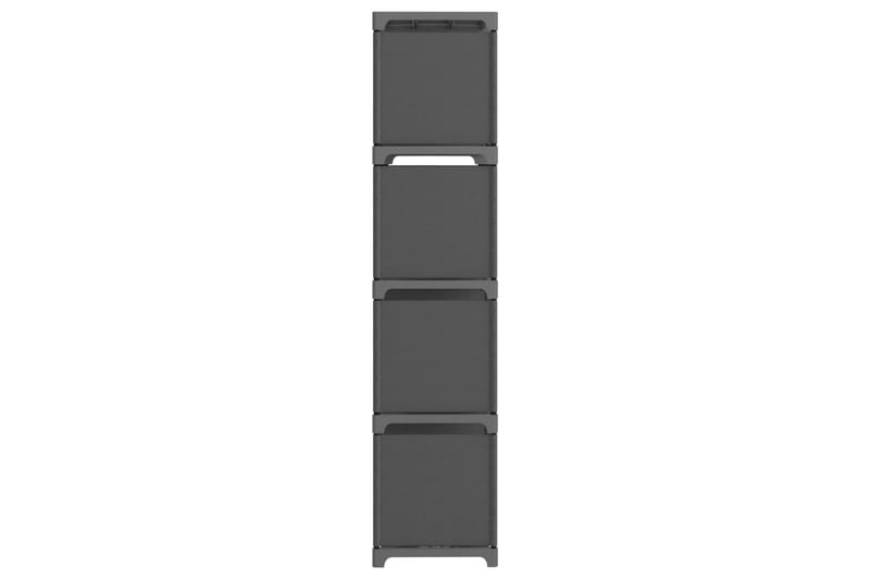 Hylla med 12 kuber grå 103x30x141 cm tyg - Grå - Förvaring - Hylla - Hyllsystem