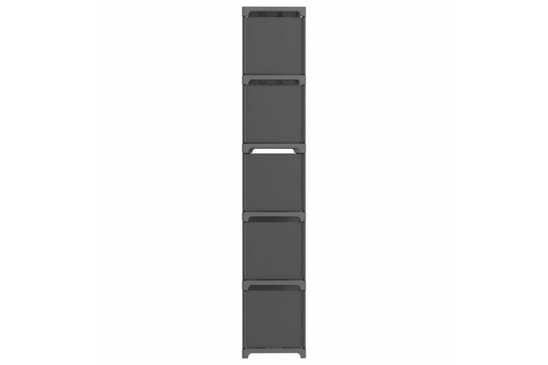 Hylla med 15 kuber grå 103x30x175,5 cm tyg - Grå - Förvaring - Hylla - Hyllsystem