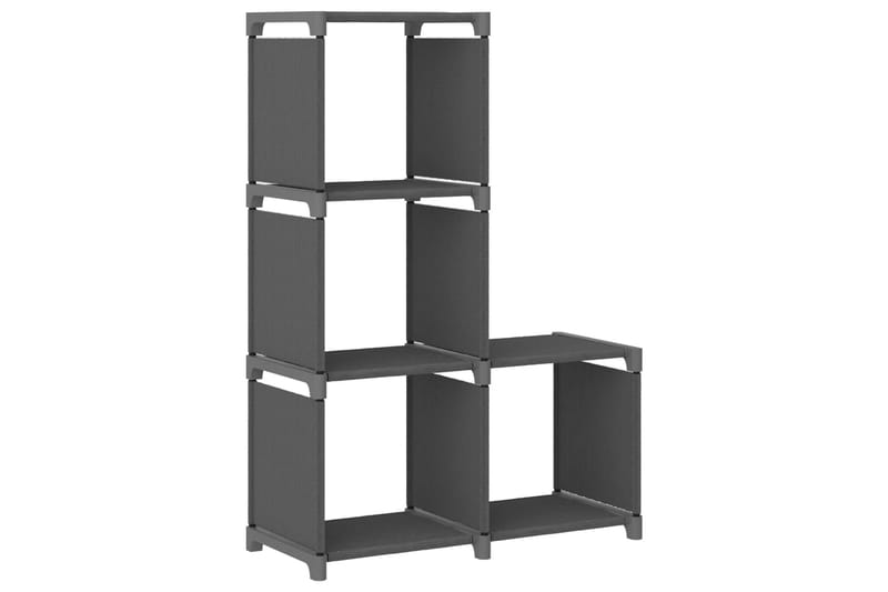 Hylla med 4 kuber grå 69x30x72,5 cm tyg - Grå - Förvaring - Hylla - Hyllsystem