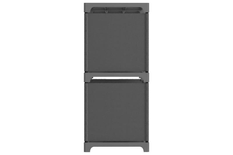 Hylla med 4 kuber grå 69x30x72,5 cm tyg - Grå - Förvaring - Hylla - Hyllsystem