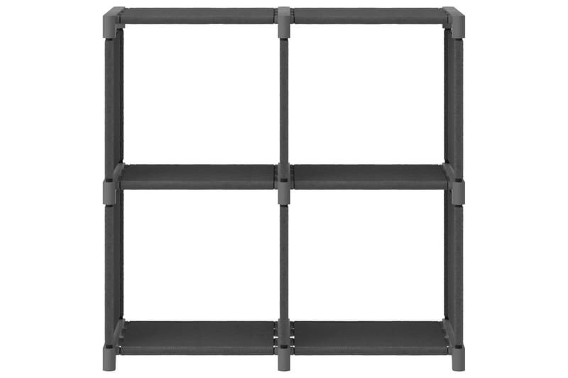 Hylla med 4 kuber grå 69x30x72,5 cm tyg - Grå - Förvaring - Hylla - Hyllsystem