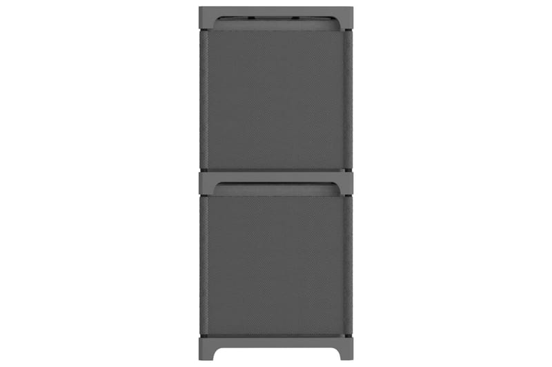 Hylla med 4 kuber med lådor grå 69x30x72,5 cm tygs - Grå - Förvaring - Hylla - Hyllsystem