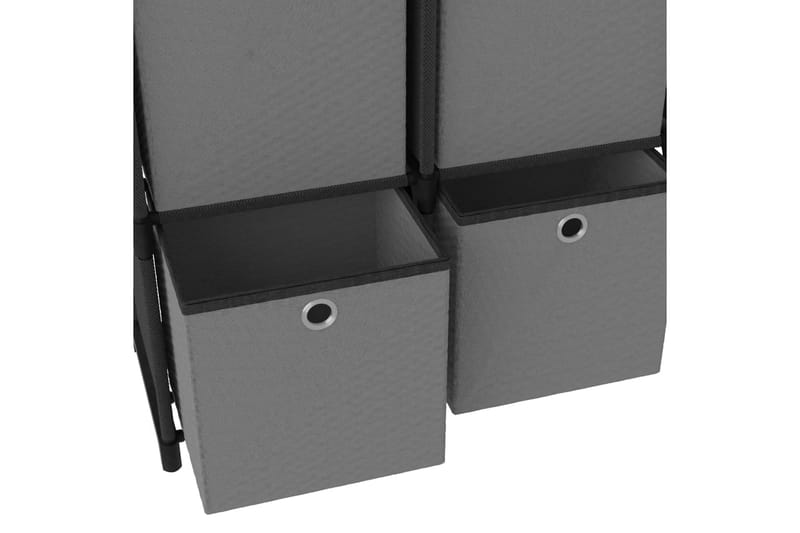 Hylla med 6 kuber med lådor svart 103x30x72,5 cm tyg - Svart - Förvaring - Hylla - Hyllsystem