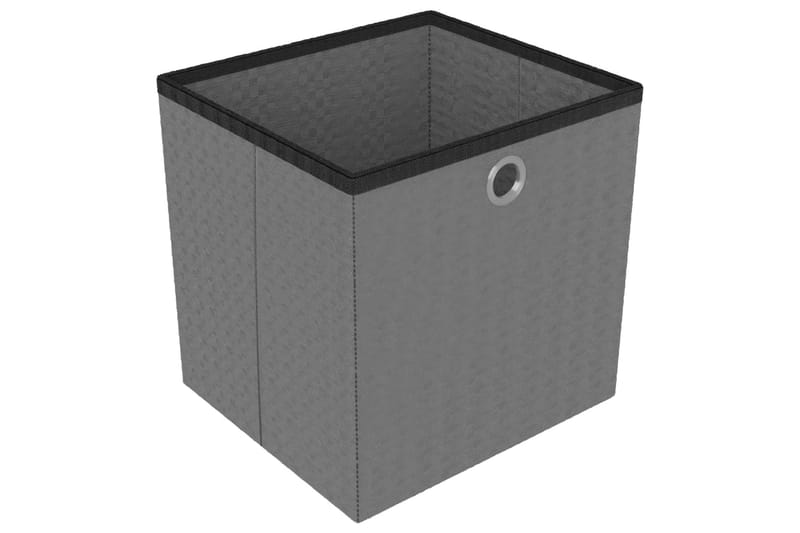 Hylla med 6 kuber med lådor svart 103x30x72,5 cm tyg - Svart - Förvaring - Hylla - Hyllsystem