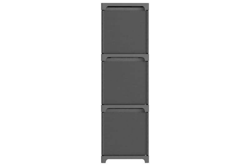 Hylla med 9 kuber med lådor grå 103x30x107,5 cm tyg - Grå - Förvaring - Hylla - Hyllsystem