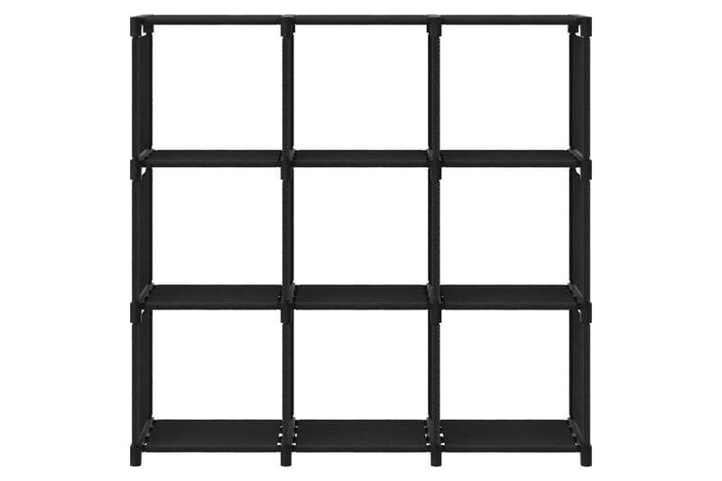Hylla med 9 kuber svart 103x30x107,5 cm tyg - Svart - Förvaring - Hylla - Hyllsystem