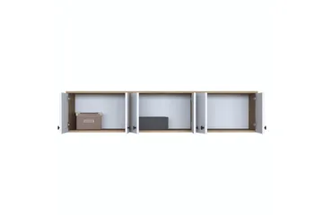 Jaibir Vägghylla 179,6x37,5 cm Brun/Vit - Hanah Home - Förvaring - Hylla - Vägghylla