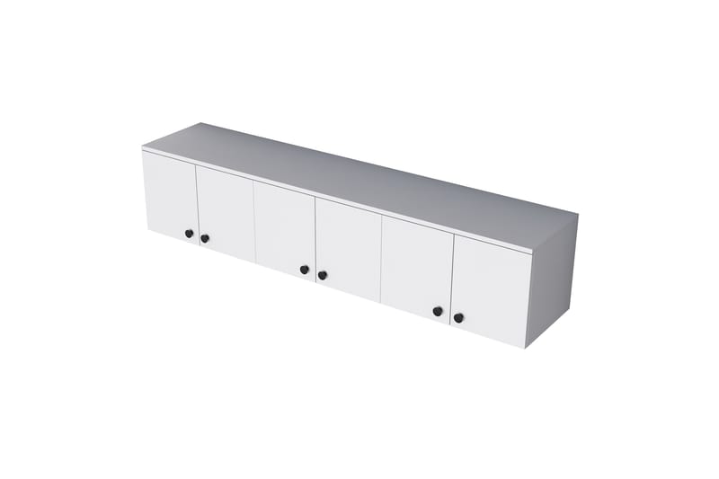 Jaibir Vägghylla 179,6x37,5 cm Vit - Hanah Home - Förvaring - Hylla - Vägghylla
