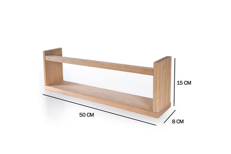 Jorik Vägghylla 50 cm - Mediumfärgat trä - Förvaring - Hylla - Vägghylla