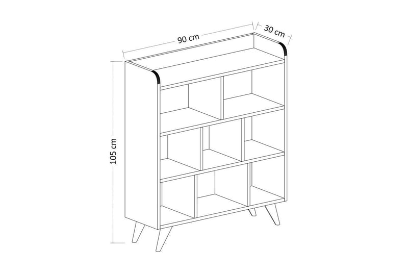 Kesto Bokhylla 90 cm - Mediumfärgat trä - Förvaring - Hylla - Bokhylla