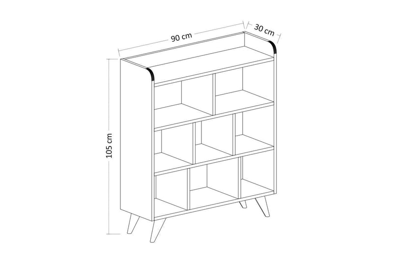 Kesto Bokhylla 90 cm - Vit - Förvaring - Hylla - Bokhylla