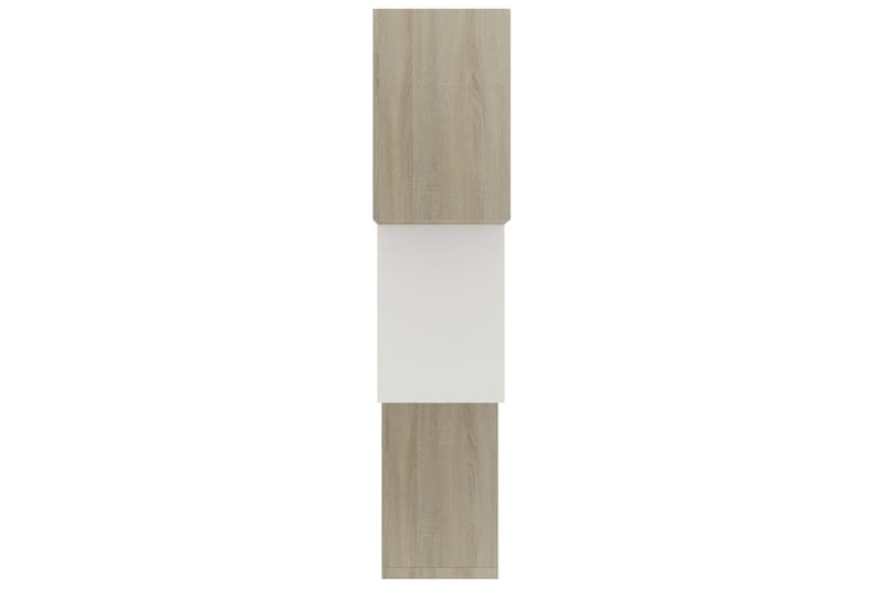 Kubhyllor vit och sonoma-ek 84,5x15x27 cm spånskiva - Flerfärgad - Vägghylla
