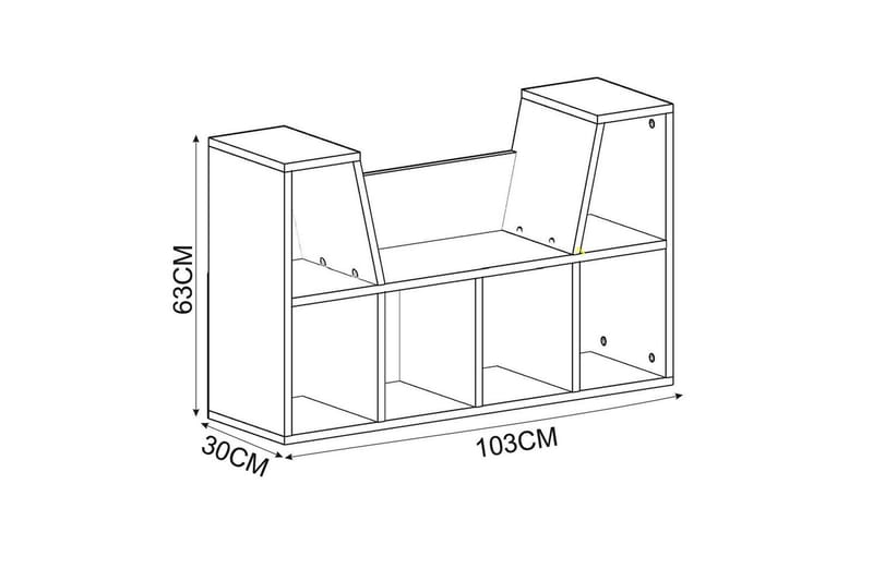 Kylen Bokhylla 103 cm - Antracit - Förvaring - Hylla - Bokhylla