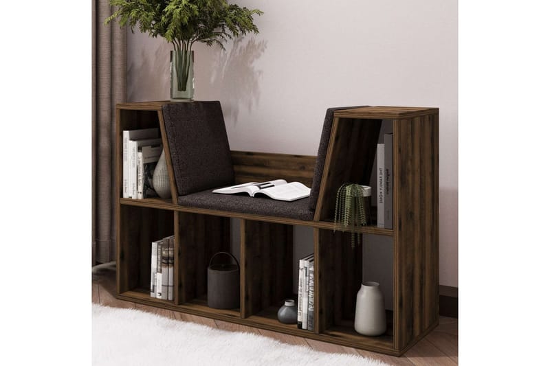 Kylen Bokhylla 103 cm - Valnöt - Förvaring - Hylla - Bokhylla