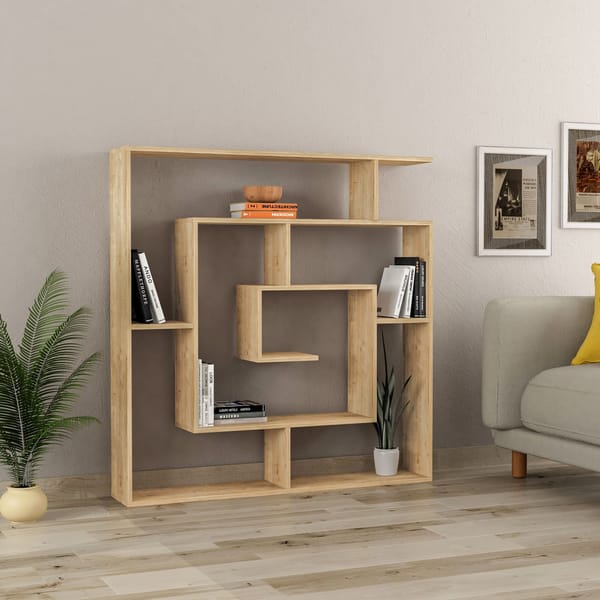 Labirent Bokhylla 125 cm Sapphire Oak - Förvaring - Trademax