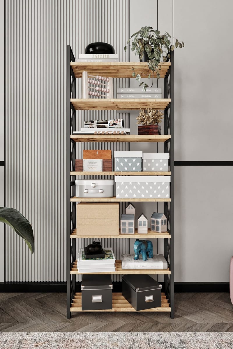 Lekora Multifunktionshylla 128 cm - Svart - Förvaring - Hylla - Hyllplan & hyllkonsol