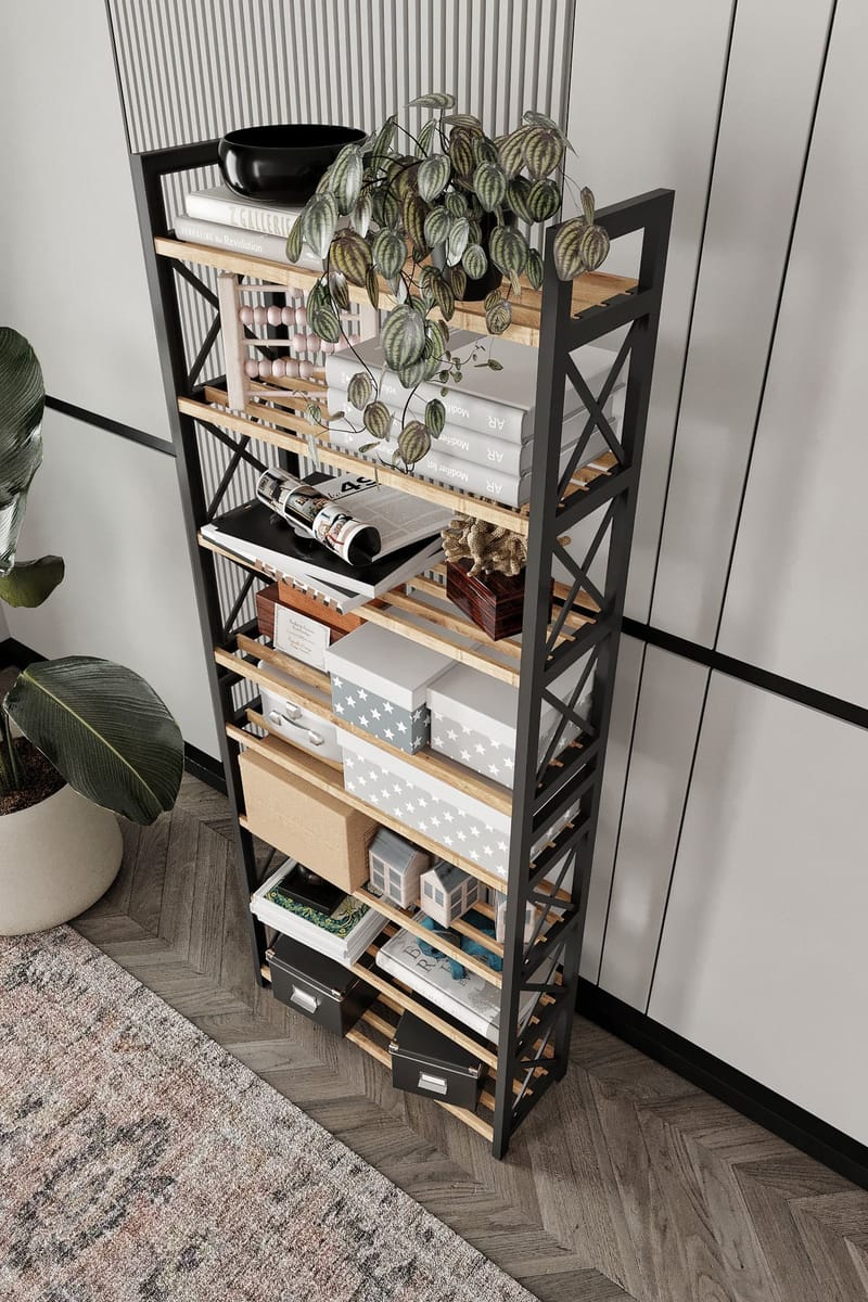 Lekora Multifunktionshylla 128 cm - Svart - Förvaring - Hylla - Hyllplan & hyllkonsol