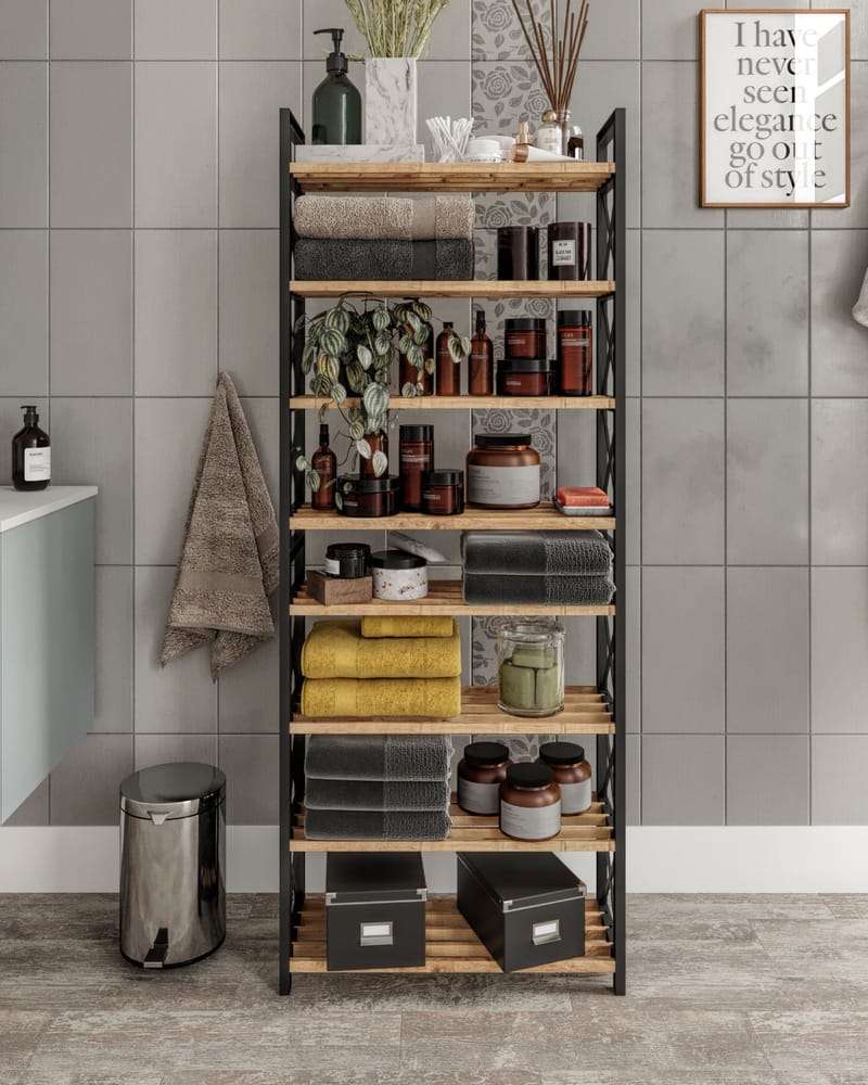 Lekora Multifunktionshylla 128 cm - Svart - Förvaring - Hylla - Hyllplan & hyllkonsol