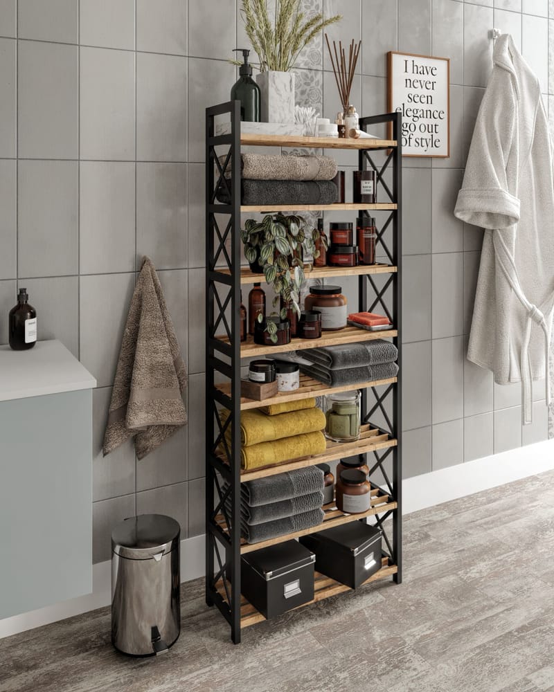 Lekora Multifunktionshylla 128 cm - Svart - Förvaring - Hylla - Hyllplan & hyllkonsol